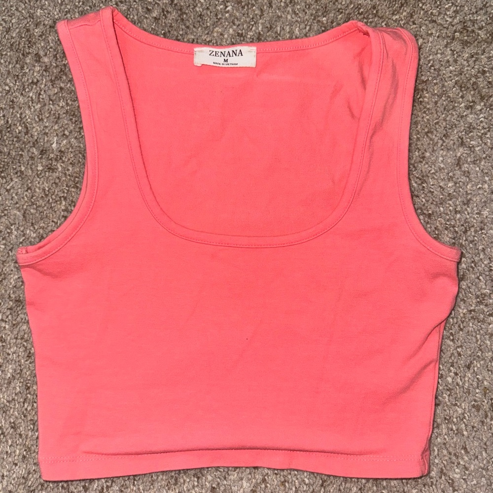 Zenana Coral/Pink Tank Top